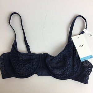 Dkny Modern Lace Sheer Demi Bra DK4019 Color: Blue